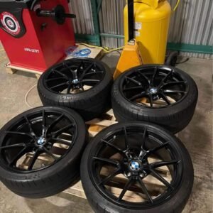19" BMW WHEELS 5X120 STAGGERED GLOSS BLACK COMPETITION + TIRES(4)  NEW-WE FINANCE
